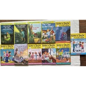 Mixed Lot Of 11 Nancy Drew books‎ Paperback and Hardback EUC